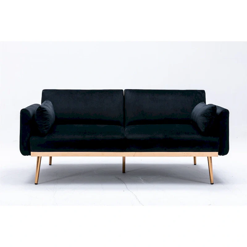 Velvet Upholstered Convertible Loveseats Sleeper Sofa