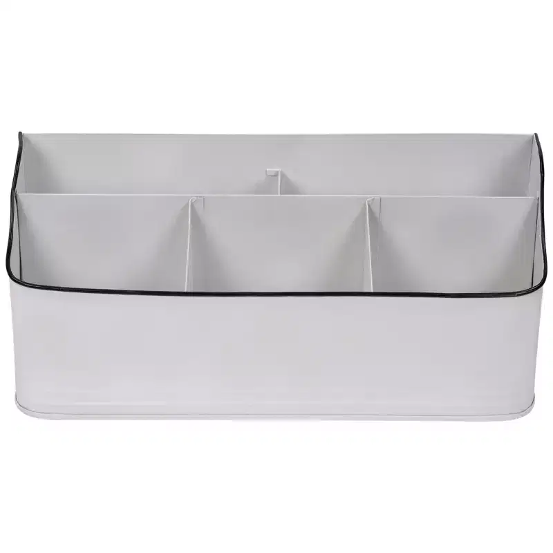 Northlight 14.25 White Rectangular Kitchen Utensil Storage Holder