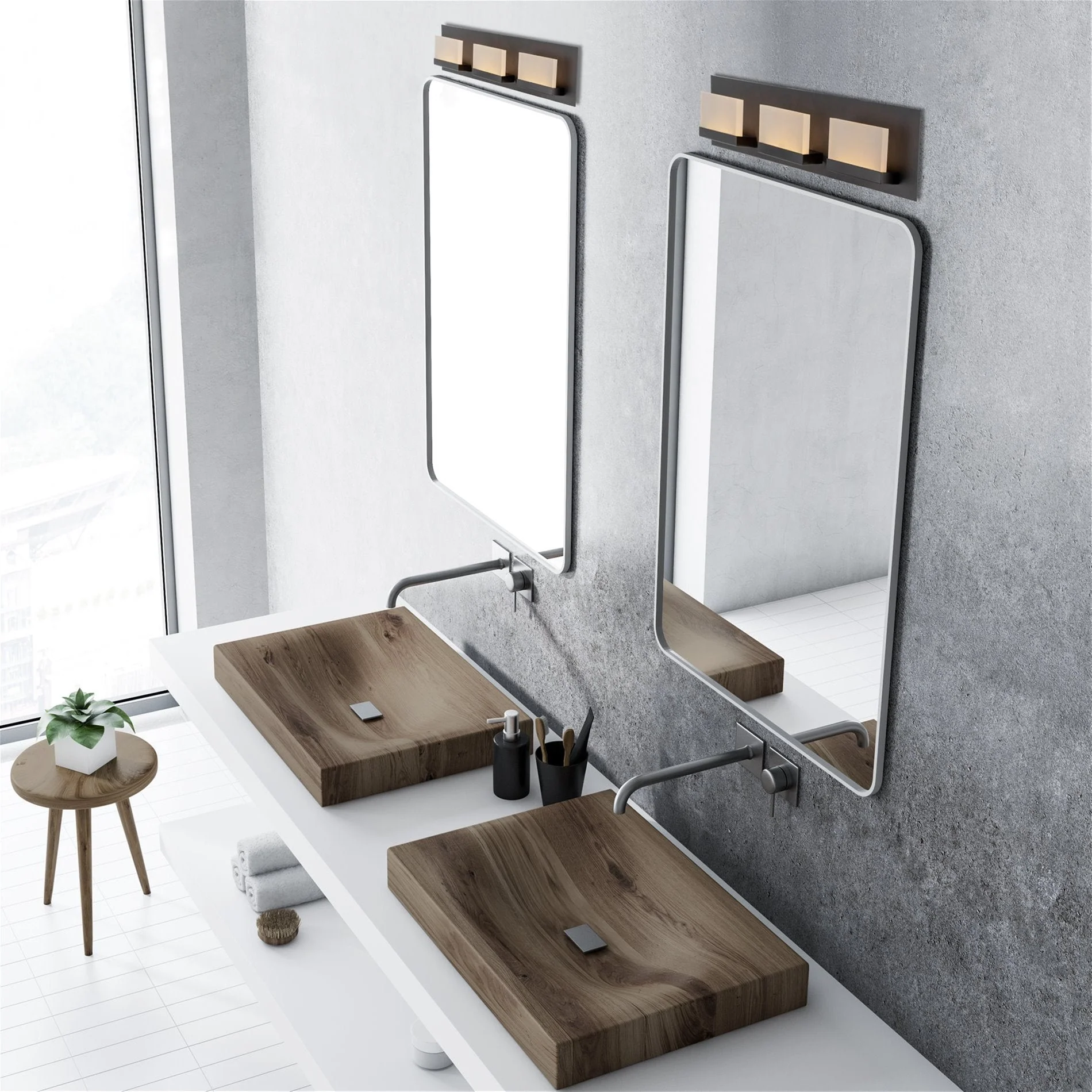 Everett 24 Modern 3-Light 30W Integrated LED (180W eq.) Bathroom / Vanity Light