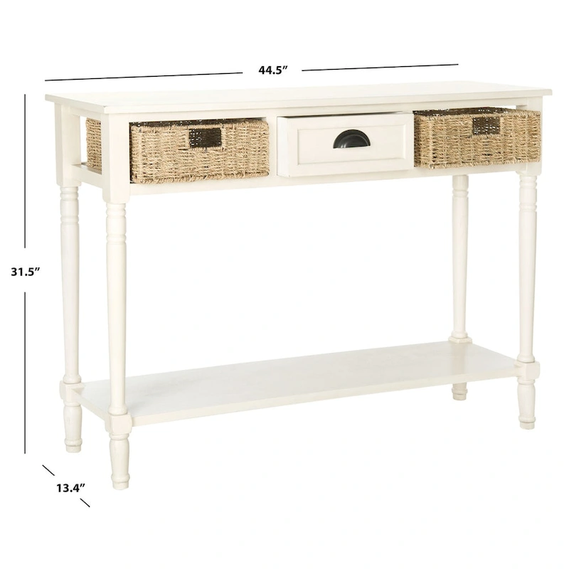 SAFAVIEH Edyth Grey Console - 44.5 x 13.4 x 31.5 - 45Wx13Dx32H