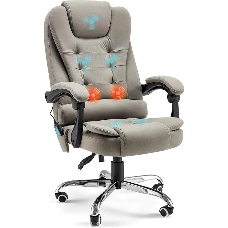 AECOJOY Ergonomic Office Chair with 7 Points Vibrating Massage&Heat Functions