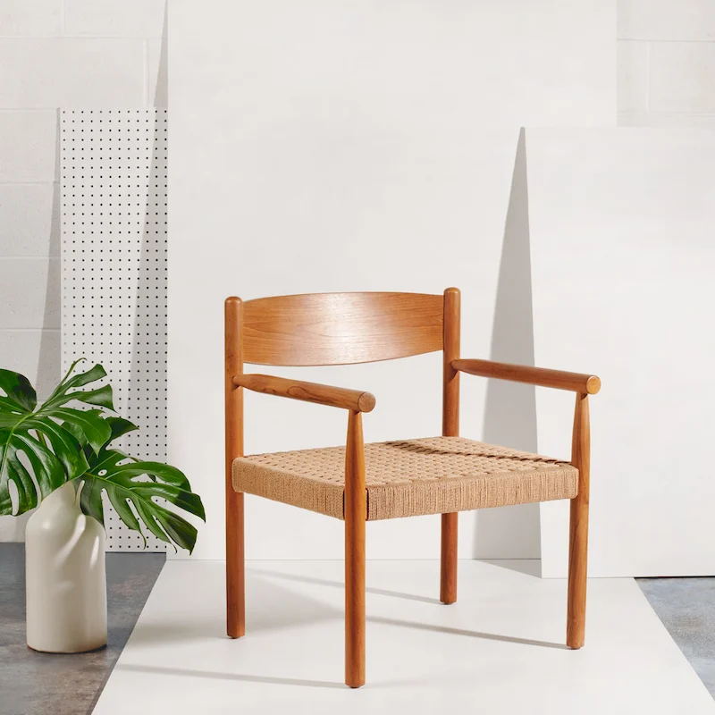 SAFAVIEH Couture Matisha Danish Rope Accent Chair - 24.75 W x 24.75 L x 30 H - 25Wx25Dx30H