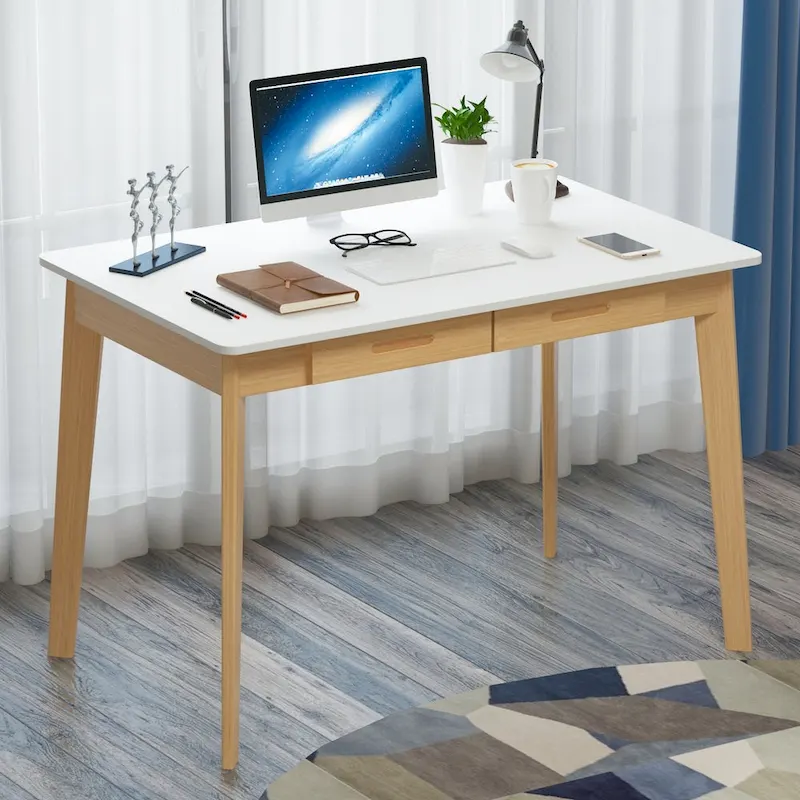 Computer Writing Desk with 2-drawer for Home and Office
