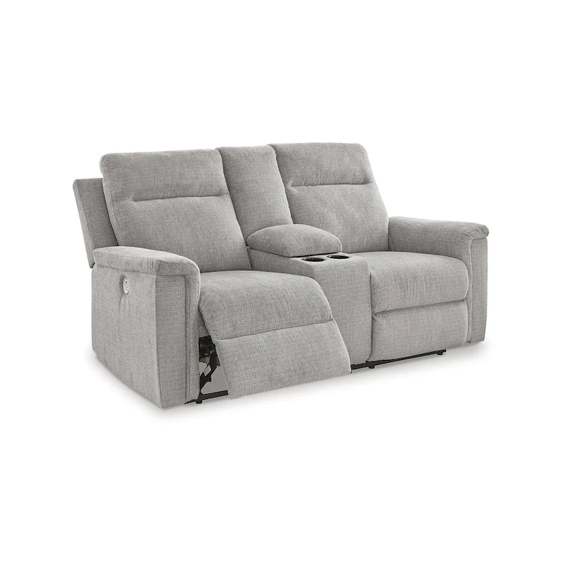 Signature Design by  Barnsana Power Reclining Loveseat with Console
