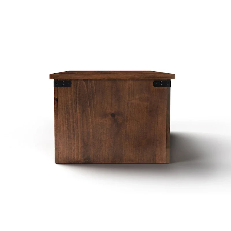 Farmhouse 48 Inch Coffee Table, No Assembly Required, Aged Whiskey Finish