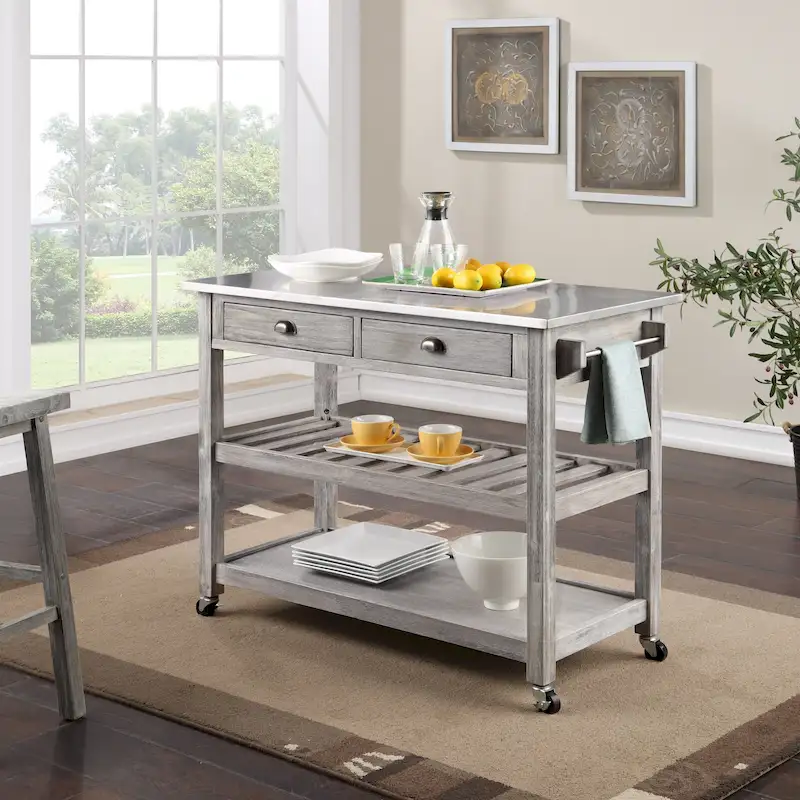 Firebranch Wire-brush Kitchen Cart