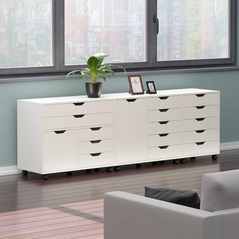 3-Pc Storage Cabinet Set, White