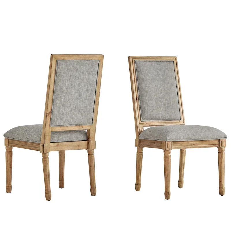 Deana Rectangular Linen Dining Chairs (Set of 2) by iNSPIRE Q Artisan