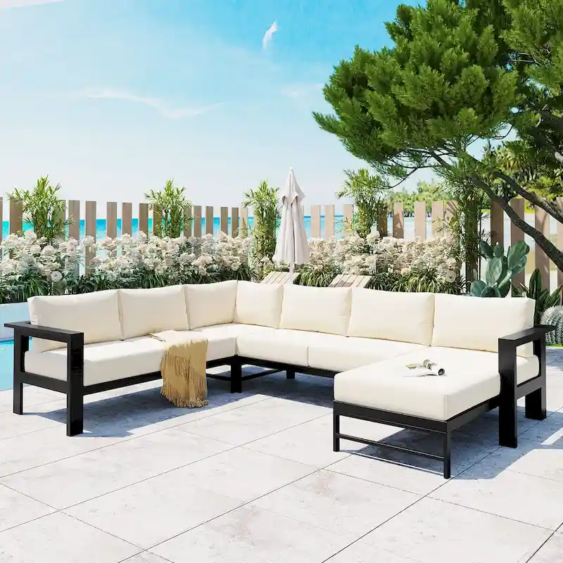 U-Shaped Outdoor Sofa Set (6-Seater)