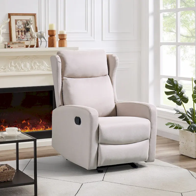 Adjustable Rocking Recliner Chair with Lumbar Support
