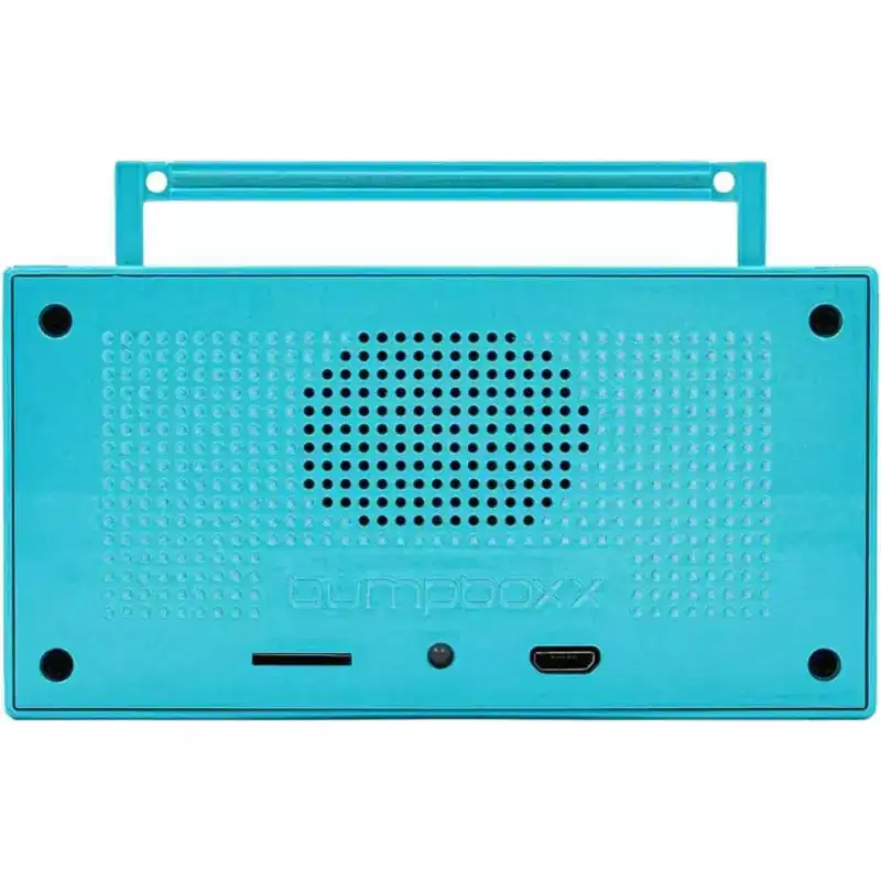 Microboom Speaker Boombox Bluetooth, Bumpin Blue - Manufacturer Refurbished
