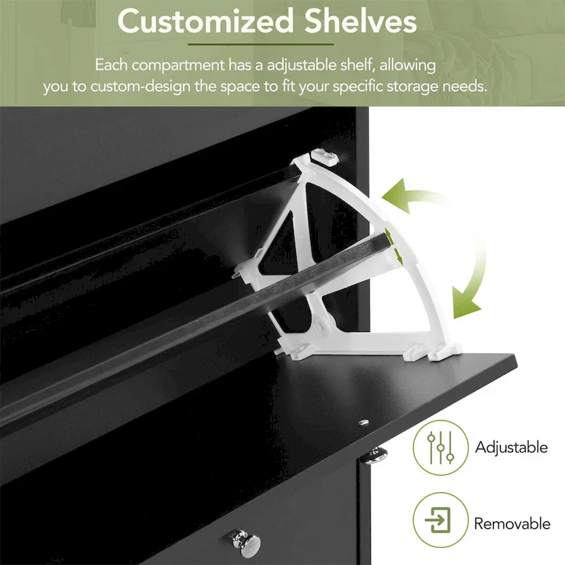 Narrow Design Shoe Cabinet with 3 Flip Drawers, 3 Hooks