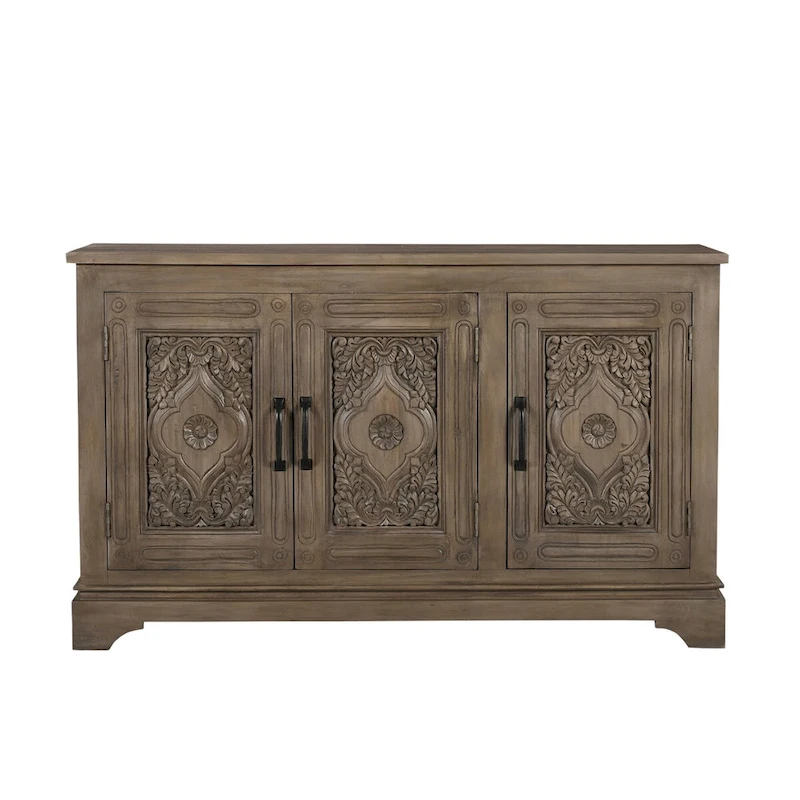Clara 3-door Carved Solid Wood Sideboard