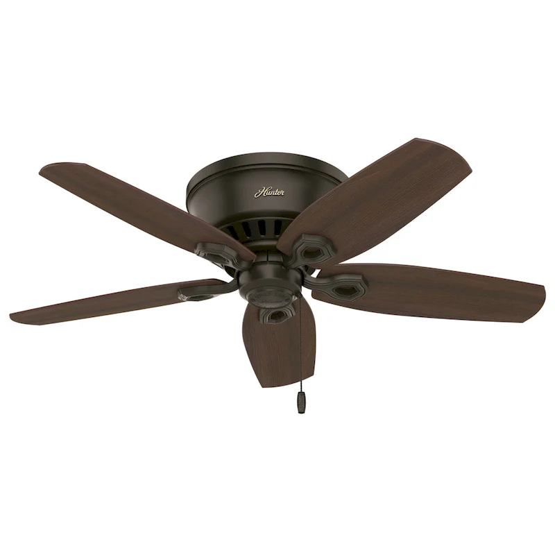 Hunter 42  Builder Low Profile Ceiling Fan with 3-Light LED Light Kit and Pull Chain
