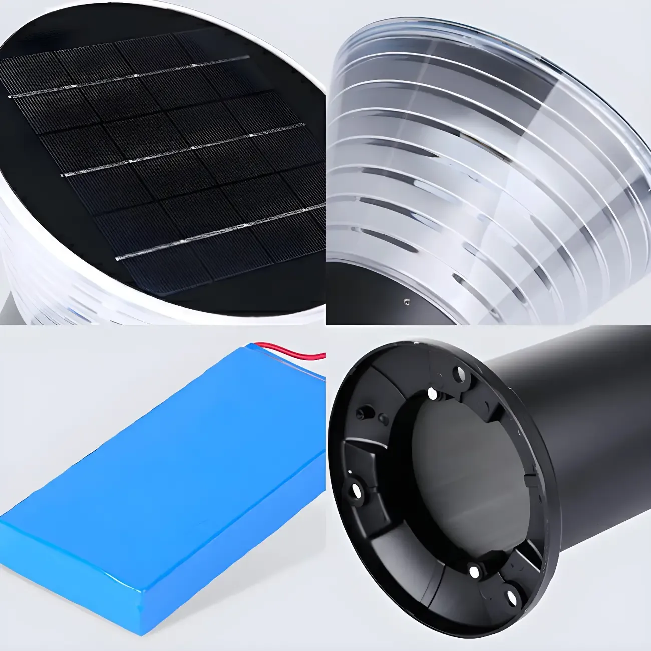 Modern Solar Pillar Conical Metal Landscape Lighting