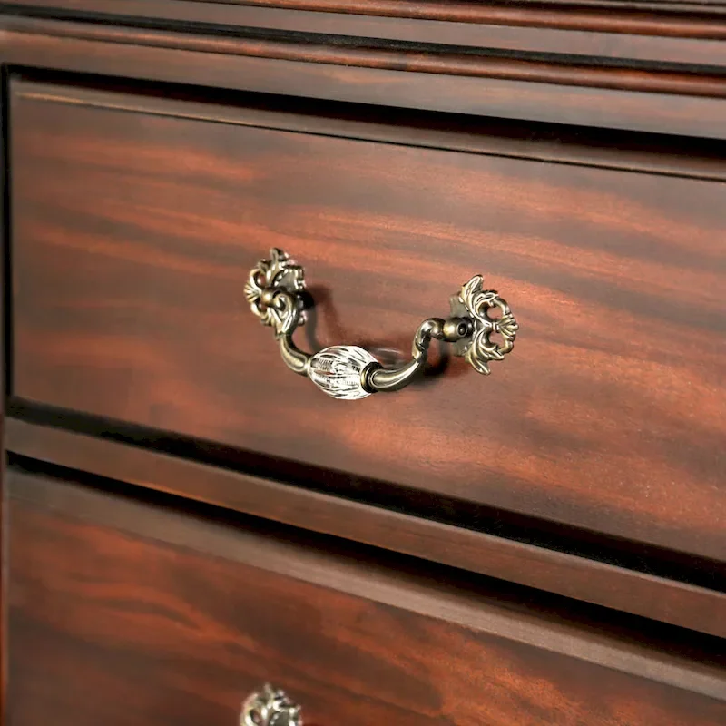 Vame Traditional Walnut Wood 2-Piece Poster Bedroom Set by Furniture of America