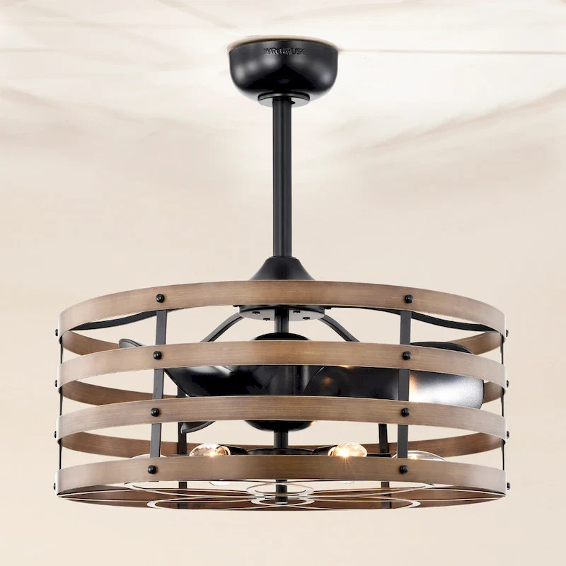 Alaina 24-inch 6 Lights 3 Blades Lighted Ceiling Fan with Remote