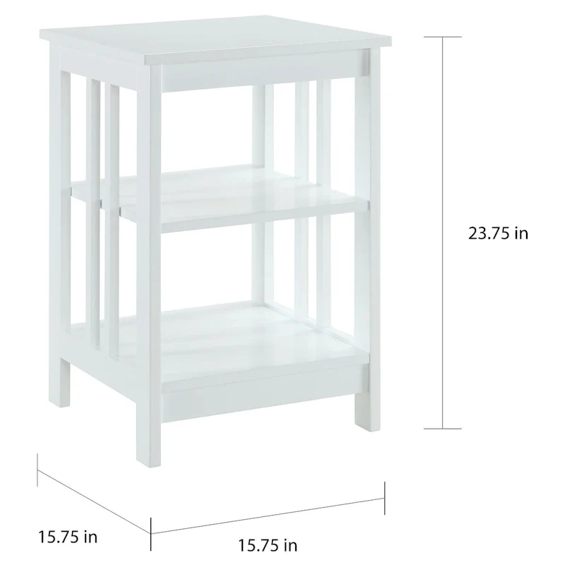 Convenience Concepts Mission End Table with Shelves
