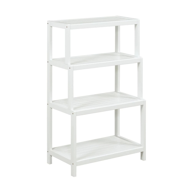 NewRidge Solid Wood Dunnsville 4-Tier Stepback Shelf, Bookcase