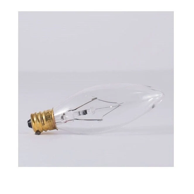Bulbrite Pack of (50) 5 Watt Dimmable Clear B8 Incandescent Light Bulbs with Candelabra (E12) Base, 2700K Warm White Light