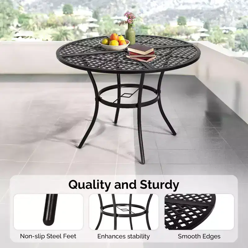 Karl Home | Patio Round Metal Table