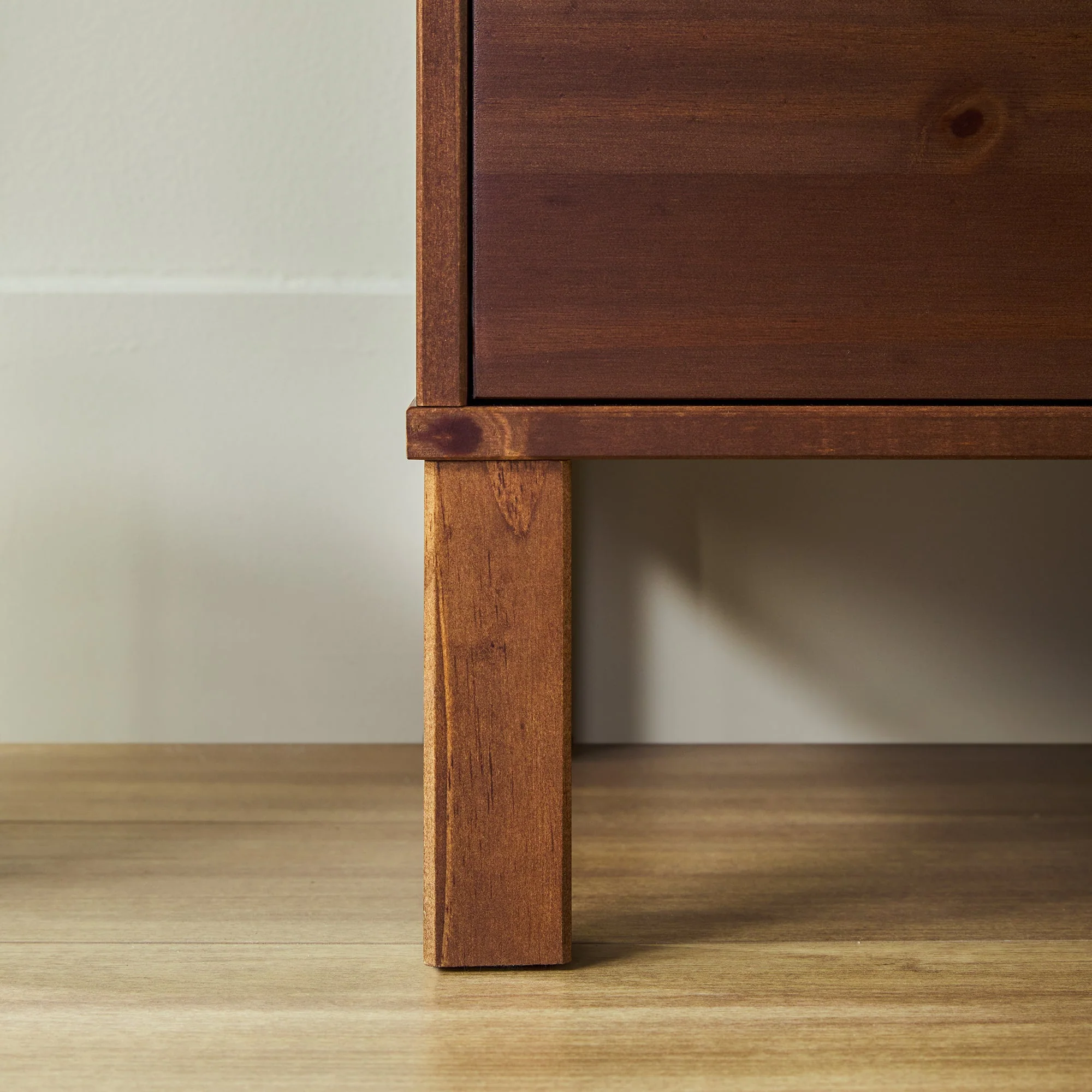 Elias Modern Curved-Frame Solid Wood Nightstand