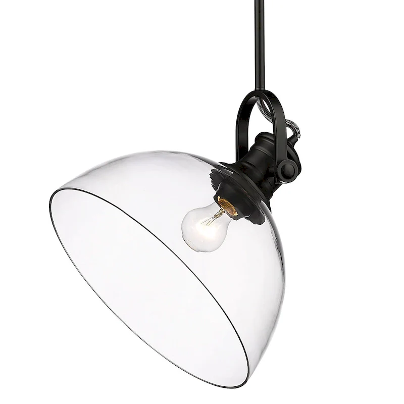 Golden Lighting 3118-L CLR Hines 14  Wide Pendant with Clear Glass