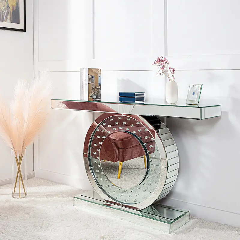 Console Table with Crystal Base
