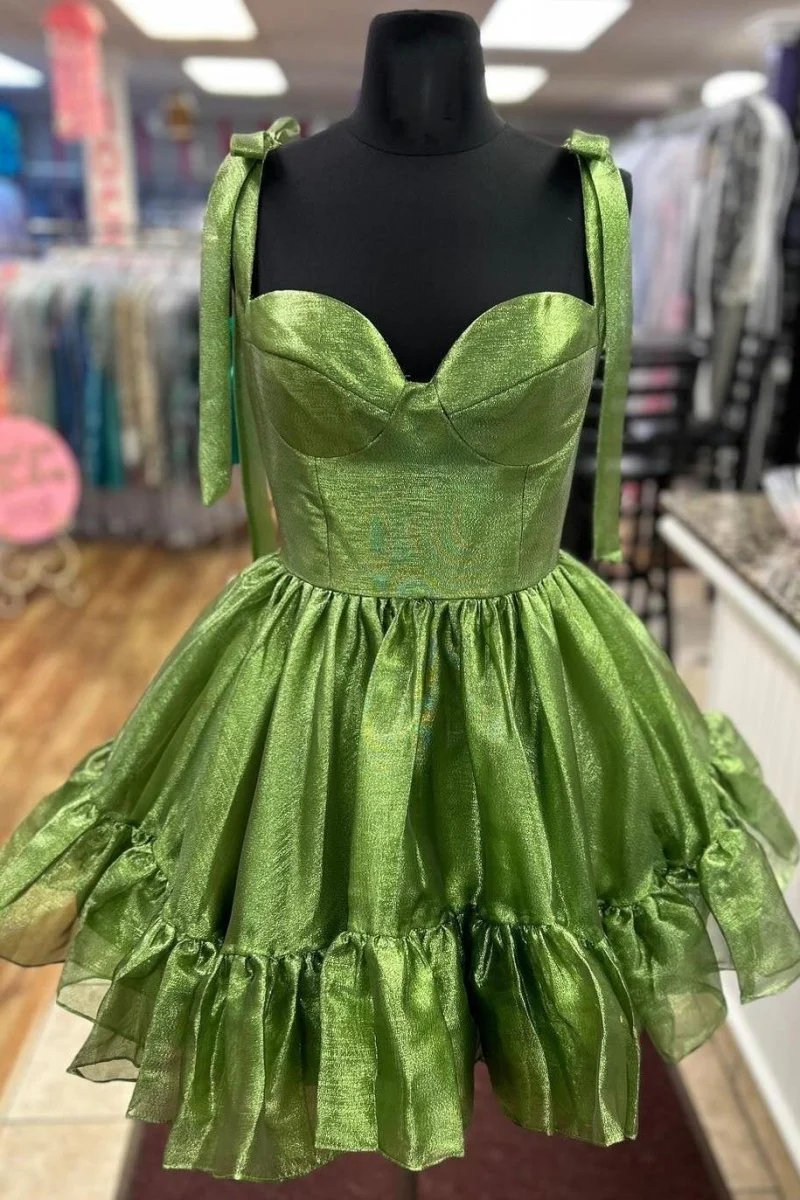 Green - Stylish A-Line Sweetheart Short Homecoming Dress
