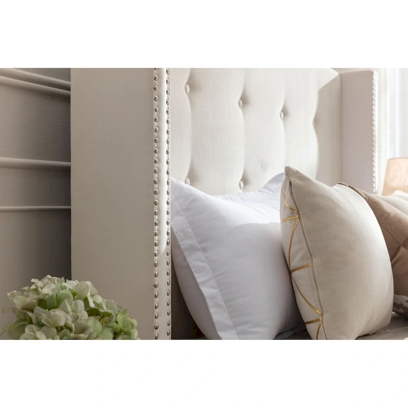 54 High Headboard Queen Peyton Upholstered Velvet Bed