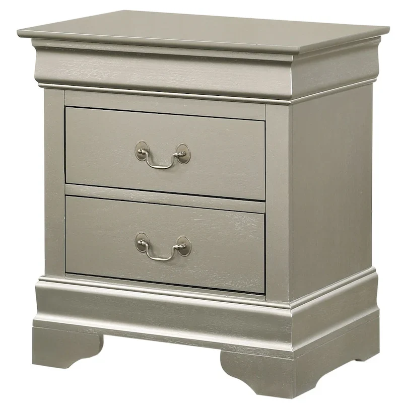 2-drawer Wooden Nightstand