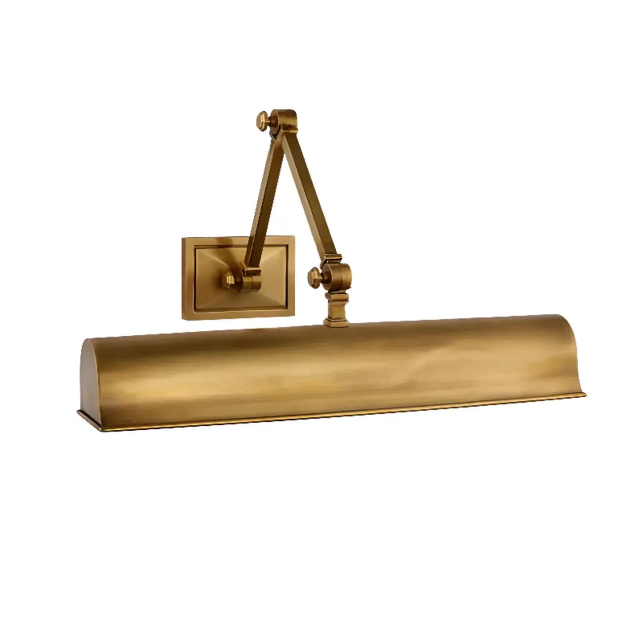 2-Light Metal Swing Arm Wall Light with Long Shade