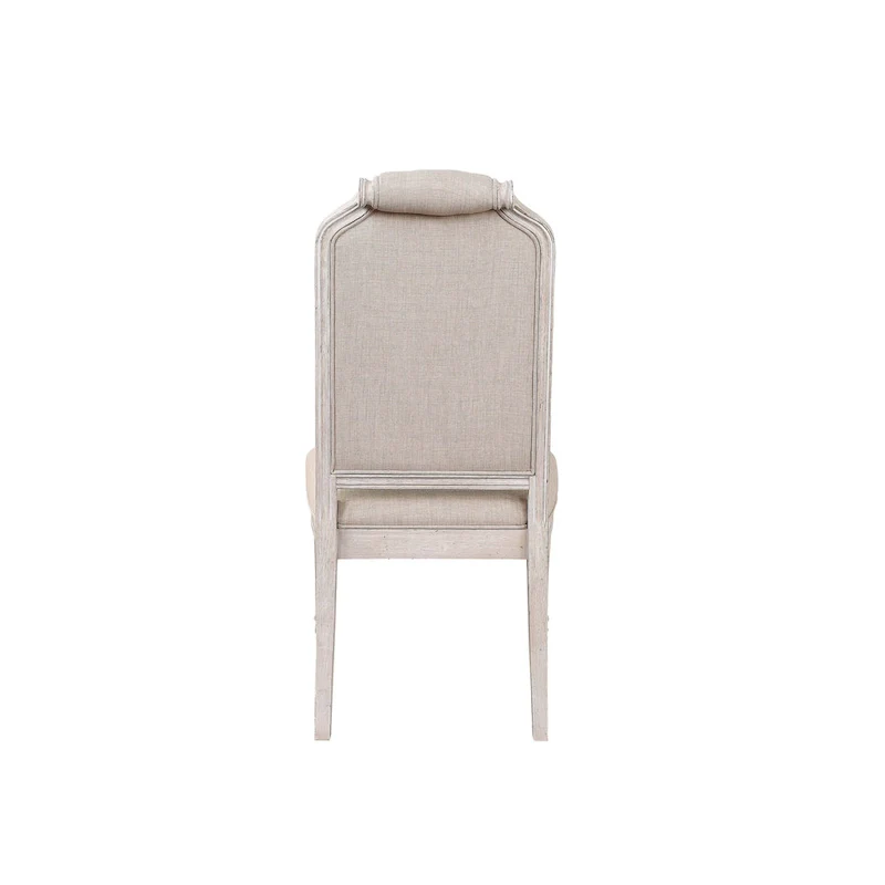 Modern 20  Upholstered Armless Side Chair with Wood Legs and Button Tufted Cushion (Set of 2)