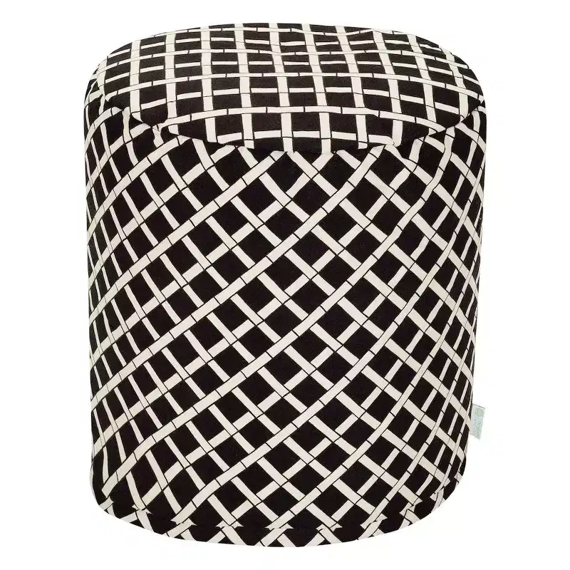 Majestic Home Goods,Pouf Bamboo Burnt
