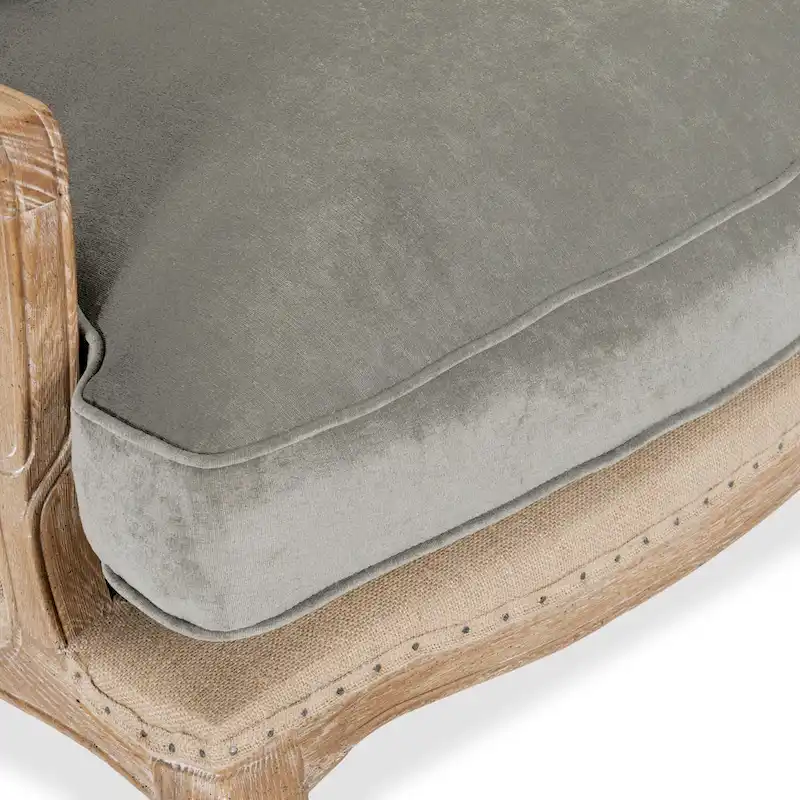 Classic Home Brittani Upholstered Grey Arm Chair - 38Hx29Wx31D