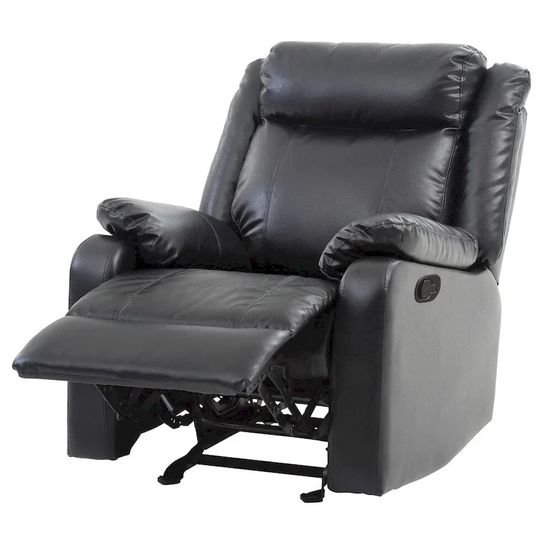 Faux Leather Rocking Recliner, Single Seat