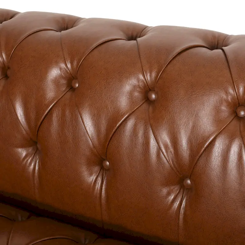 Sagewood Transitional Deeply Tufted Sofa