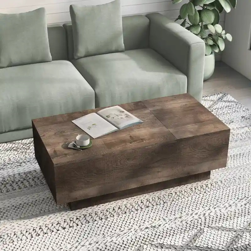 Uver Rustic 47-inch 1-Shelf Lift-top Coffee Table by Furniture of America