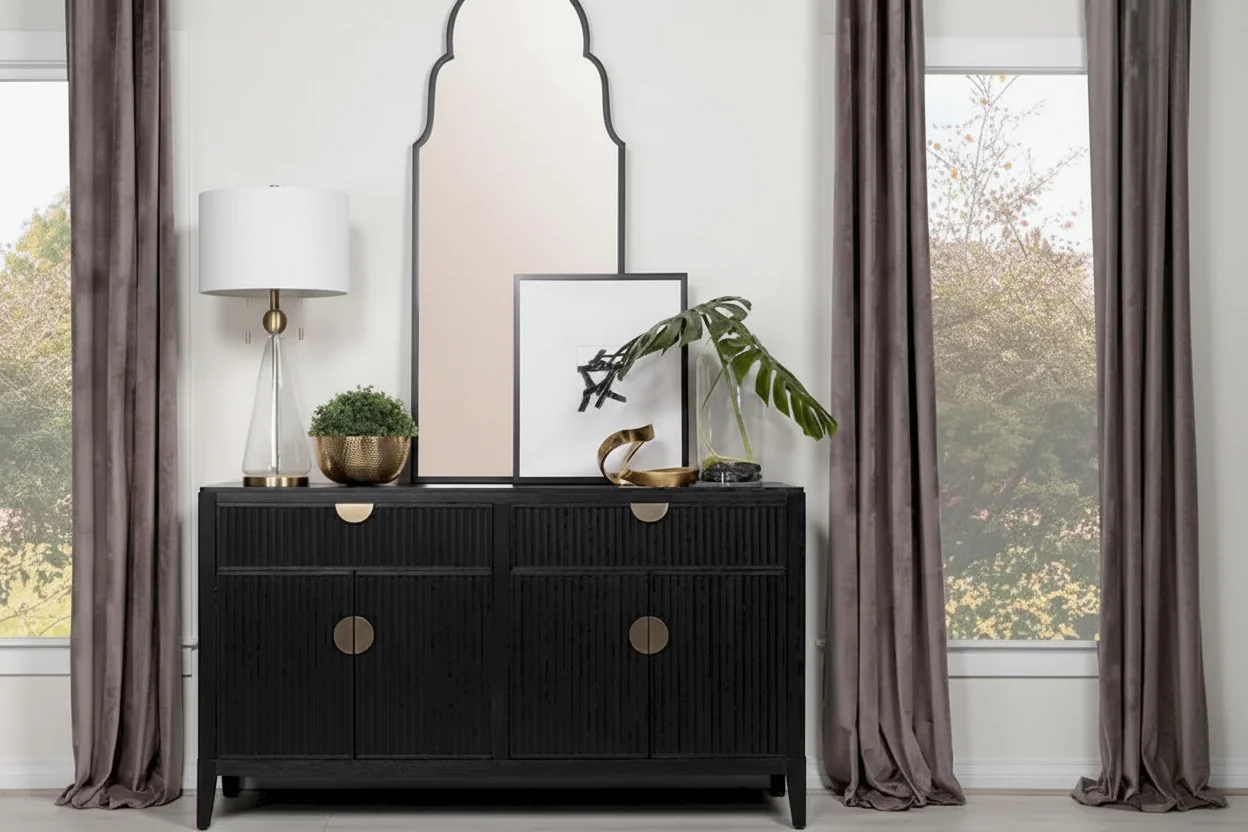 Mason Black 2-drawer Sideboard