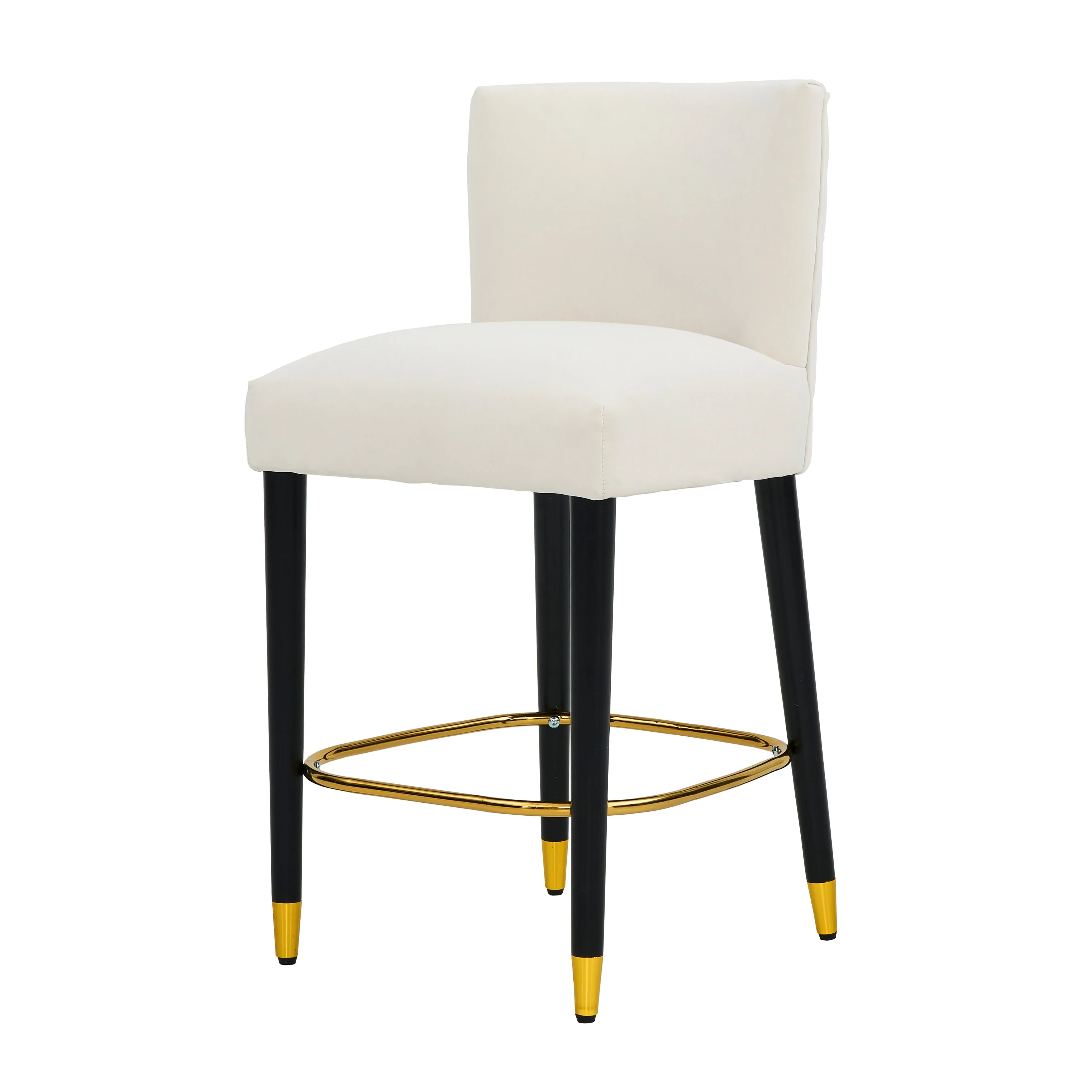Modern Upholstered Tufted Bar Stools Set of 2