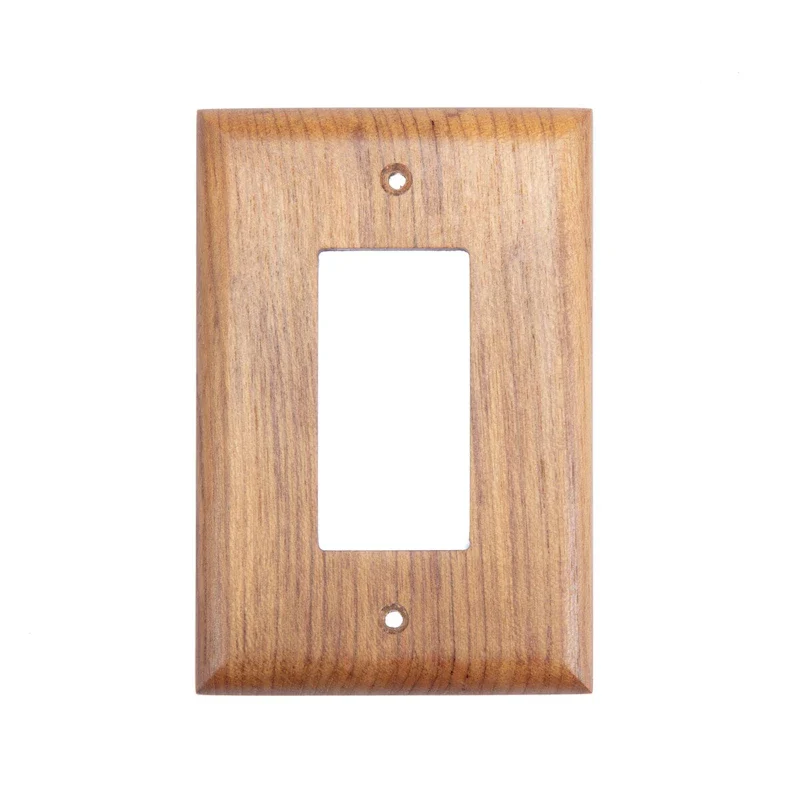 Teak Fault Outlet Cover, Receptacle Plate - Outlet Cover