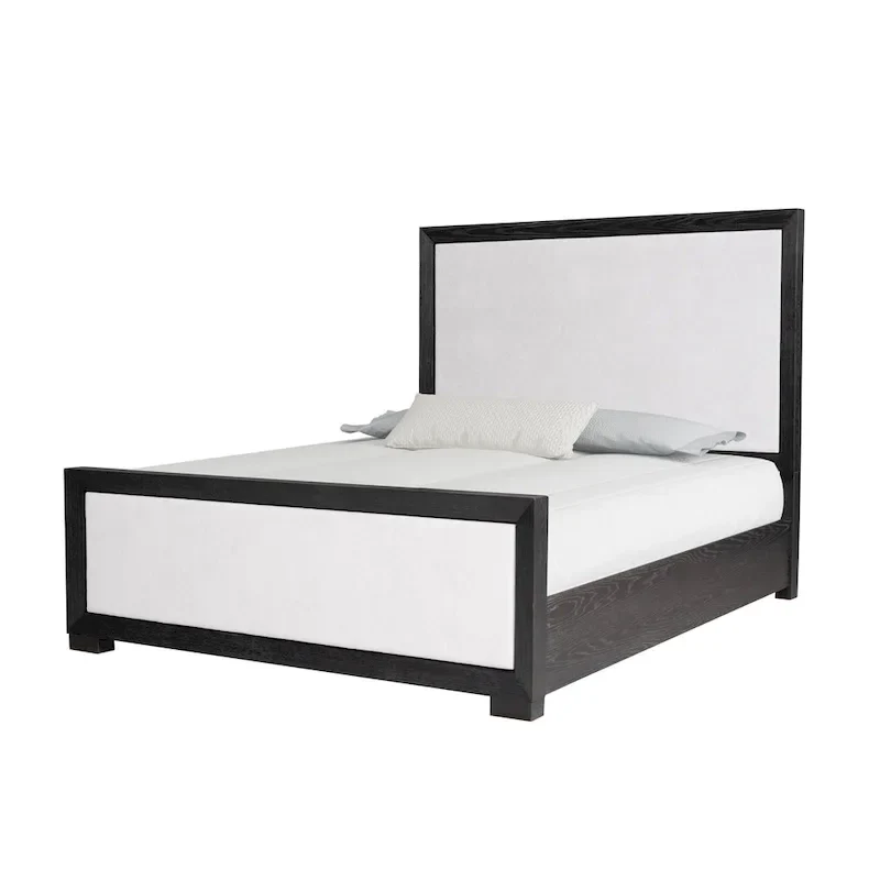 Furniture of America Durem II Modern Classic Solid Wood Fabric Panel Bed