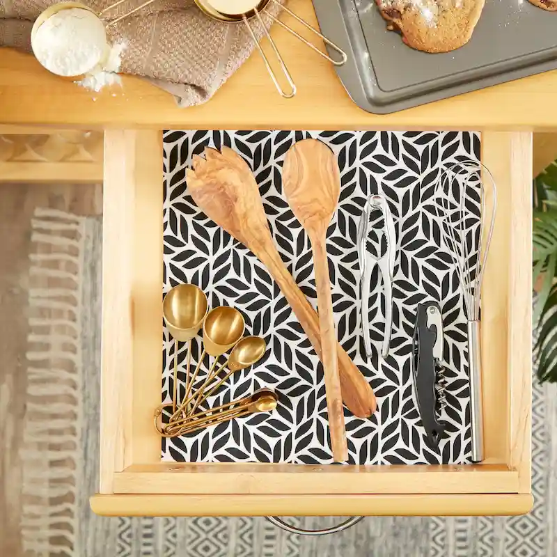 DII Grey Lattice Shelf Liner (Set of 2)