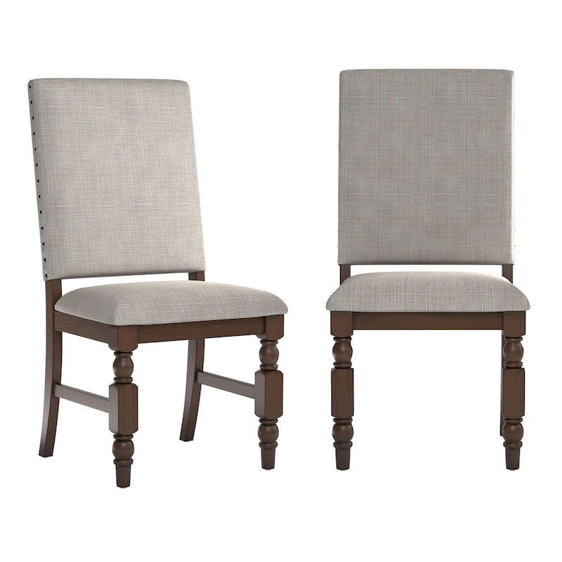 Lubeck Nailhead Upholstered Dining Chairs (Set of 2)