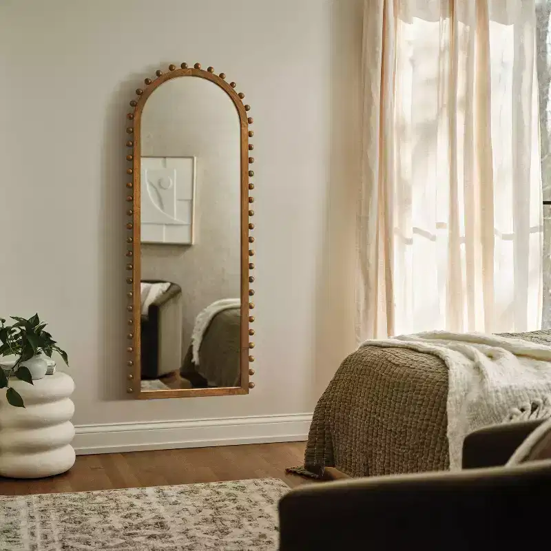 25"x65" Carved Beaded Floor Mirror - Threshold™