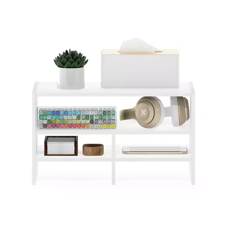 Furinno Desk Bookshelf Desktop Storage Organizer Display Bookcase Shelf Rack Dorm Office White