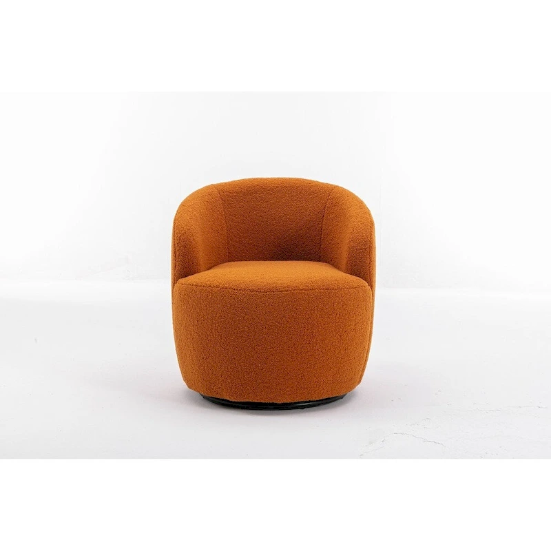 Teddy Fabric Swivel Accent Armchair Barrel Chair