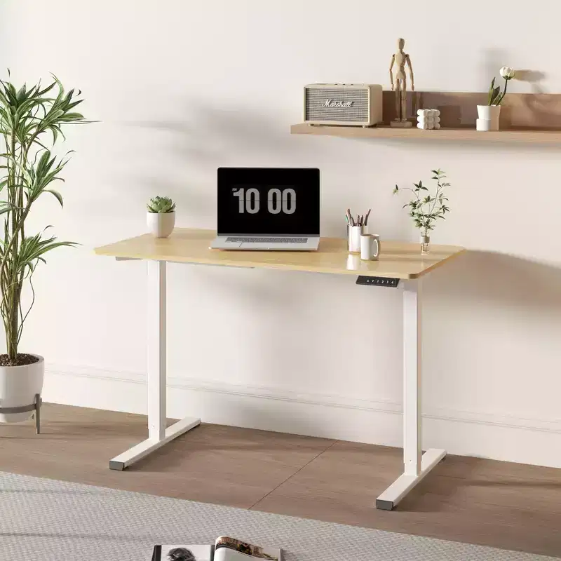 Electric Standing Desk Whole Piece Adjustable Height Desk Home Office Computer Workstation Sit Stand up Desk