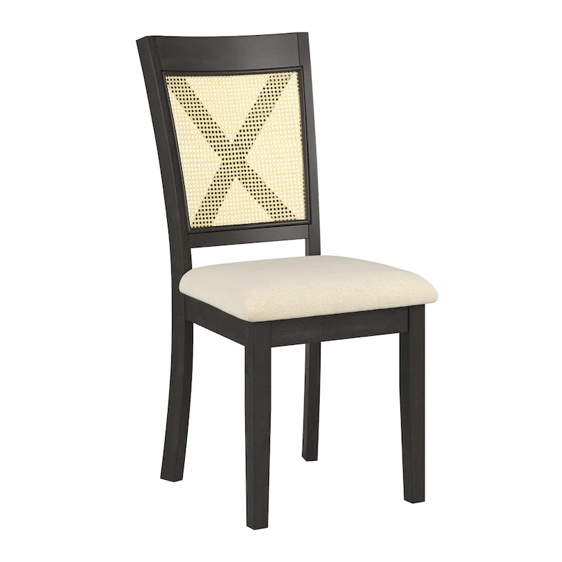 Plaga X-Back Cane Accent Dining Chair (Set of 2) by  - Dining Chair