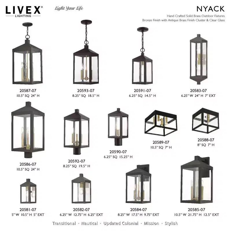 Livex Lighting Nyack 1 - Light Wall Light in Bronze